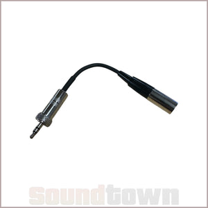 SOUNDTOWN TA4F MINI XLR MALE TO LOCKING 3.5MM TRS ADAPTER (SHURE MICS TO SENNHEISER TRANSMITTERS)