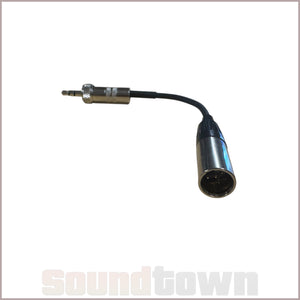 SOUNDTOWN TA4F MINI XLR MALE TO LOCKING 3.5MM TRS ADAPTER (SHURE MICS TO SENNHEISER TRANSMITTERS)