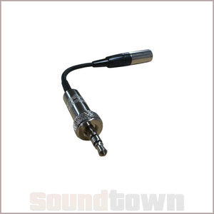 SOUNDTOWN TA4F MINI XLR MALE TO LOCKING 3.5MM TRS ADAPTER (SHURE MICS TO SENNHEISER TRANSMITTERS)